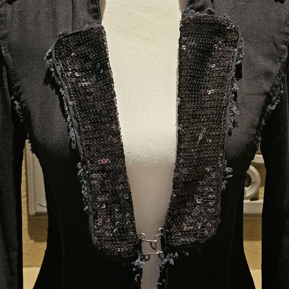 BKE Black S  Jacket Vintage Grunge Alternative Punk 1990's Y2K Steampunk Goth - Picture 7 of 15